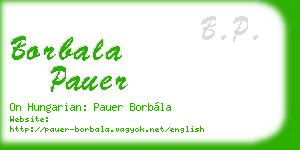 borbala pauer business card
