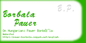 borbala pauer business card